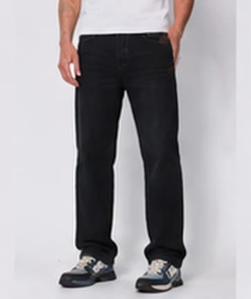 Black straight fit jeans, blank article 147 from the white label stock collection