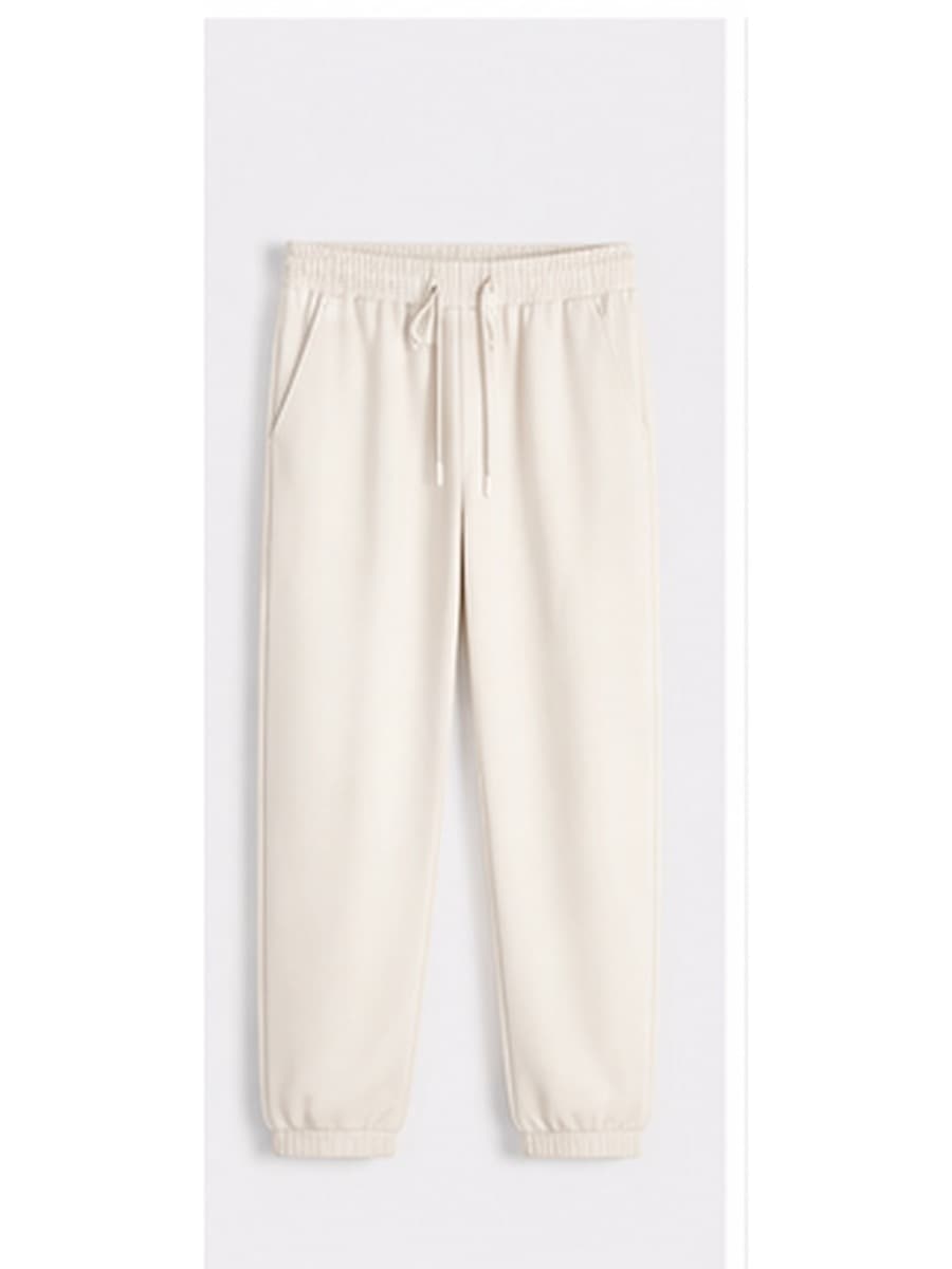 Crème sweat jogger: blanco jogger (art. 229) uit de White Label Stock Collection