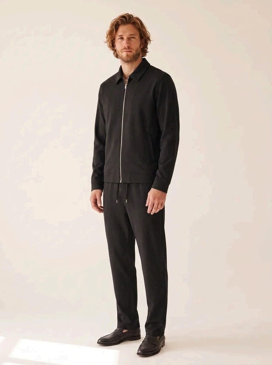 Tech suit - zip-jacket & broek - 3 kleuren: blanco set (art. 41) uit de White Label Stock Collection