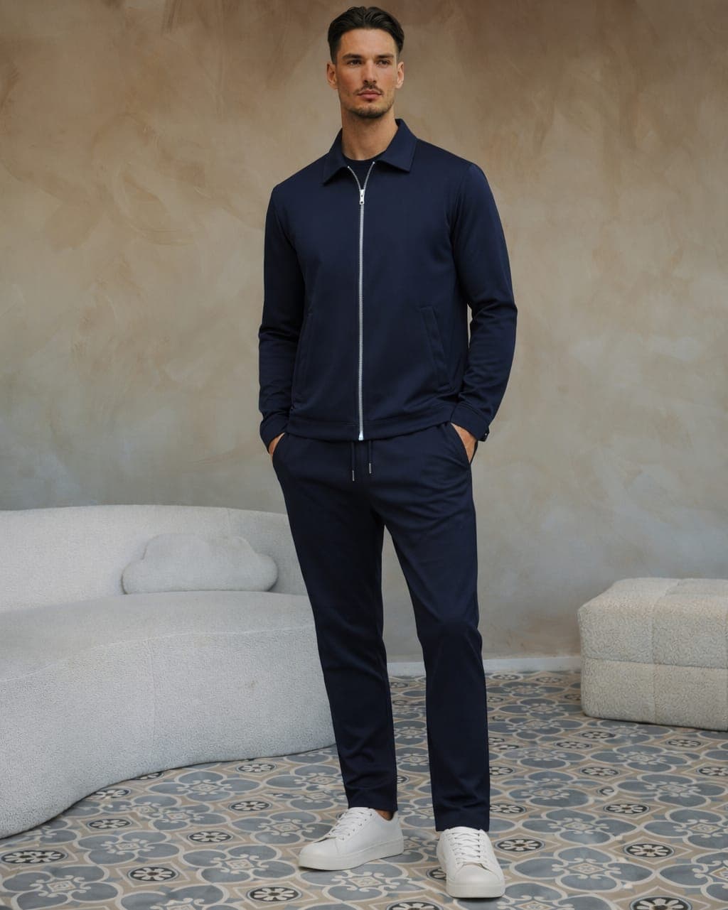 Navy two-piece tracksuit